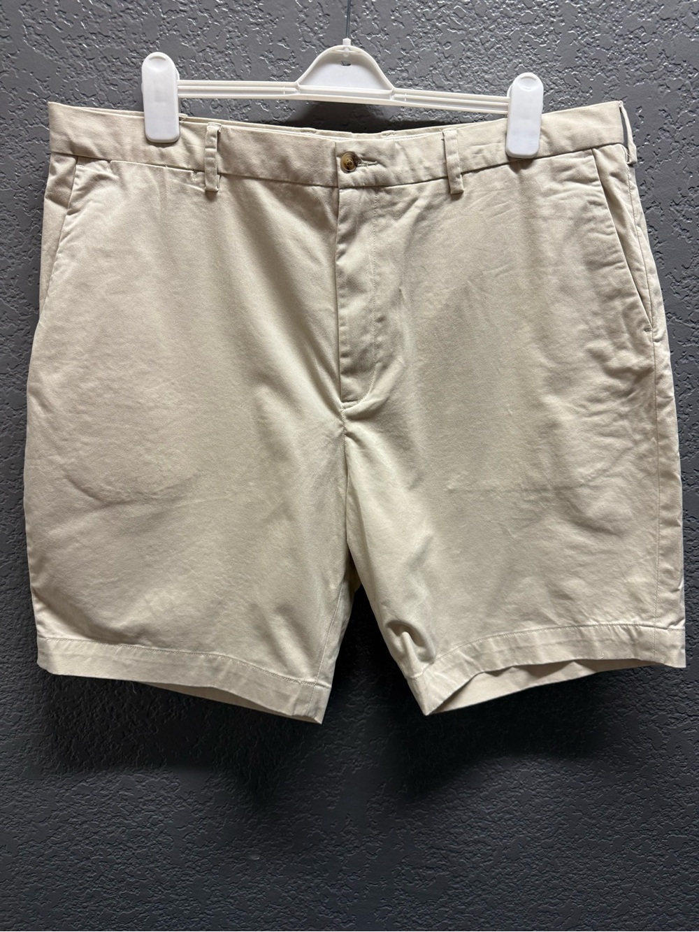 Polo by Ralph Lauren Cream Flat Front Cotton Shorts